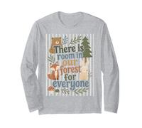 Cute Woodland Animals Forest Inclusion Nature Quote Vibe Long Sleeve T-Shirt