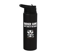 Cute Woodland Creature Badger Game Don’t Look at the Badger Stainless Steel Insulated Water Bottle