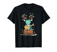 Cute Woodland Deer Playing Guitar Forest Nursery T-Shirt