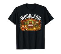 Cute Woodland Forest Animals Reading Books Fox Bear Owl T-Shirt