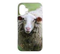 Cute woolly sheep portrait nature country Case for iPhone 16 Plus