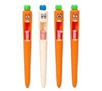 Cute Writing Pen,4x Funny Screaming Carrot Journaling Writing Pen | Creative School Drawing Tool, Study Stationery Supplies For Students Teachers Coworkers