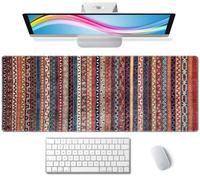 Cute XL Gaming Mousepad - Turkish Carpet Pattern Desk Pad - 31.5''X 11.8'' - Cute Desk Decor & Accessories