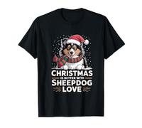 Cute Xmas Christmas is Better with Shetland Sheepdog Love T-Shirt