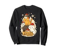 Cute Xmas Kawaii Cats Neko Funny Kitten Lover Anime Gift Sweatshirt