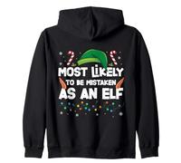 Cute Xmas Party Most Likely to Be Mistaken as an Elf Costume Zip Hoodie
