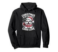 Cute XMAS Puppy Dog Christmas Is Better With Chug Love Pullover Hoodie