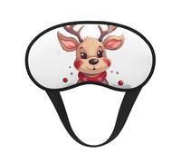 Cute Xmas Reindeer Sleep Eye Mask for Women Men Soft and Comfortable Sleep Mask Blackout Sleeping Eye Cover for Travel Yoga Nap Shift Work