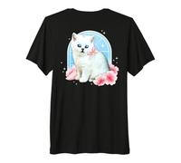 Cute y2k Aesthetic Cat Flower 90s 2000s Vintage Graphic Premium T-Shirt