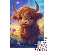 Cute Yak Baby Puzzle Precise Interlocking Paper Rectangular Jigsaw Puzzle for Adult Children Unique Gift 1000pcs (38x26cm)