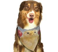 Cute Yellow Boxing Chick Dog Bandanas Adjustable Kerchief Triangle Bibs Scarf Washable Soft Pet Bandanas for Medium Large Puppy Cats Pet Costume Accessories Decoration