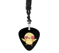 Cute Yellow Chick Guitar Pick Pendant Necklace for Acoustic Electric Bass Players Guitar Accessories Guitarist Gifts
