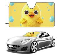 Cute Yellow Chicken Car Windshield Sun Shade Keep Car Interior Cool 51"x28" Folding Front Window Sun Shade, Heat Shield for SUV, Truck, Blocks UV