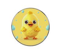 Cute Yellow Chicken Fridge Sticker Funny Fridge Magnets Novelty Round Fridge Magnets Reusable for Whiteboard, Locker, Kitchen, Office- Strong Decor Magnetic Stickers