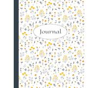Cute Yellow Daisy Journal | Charming Aesthetic Floral Writing Notebook, Diary, Sketchbook, Stationery | Cheerful Gift for Women, Teens, Teachers, ... | 100 Wide Ruled Blank Lined Pages | 8 x 10"
