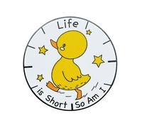 Cute Yellow Duck Brooch - Funny Enamel Blouse Pins with Quote “Life is Short So Am I”, Cartoon Brooch Pins Lapel Pin Badge Accessories for Jackets, Backpacks, Sweaters, Shirts, and Daily Outfits
