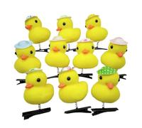 Cute Yellow Duck Hair Clips, Small Yellow Duck Hairpin | 10-Piece Animal Headwear Plush Hairpin Set - Soft Yellow Duck Hair Pins, Funny Animal Hair Clips for Children and Women, Head