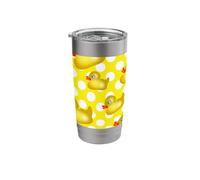 Cute Yellow Duck Polka Dot Pattern Design Stainless Steel Insulated Tumbler