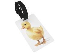 Cute Yellow Duckling Luggage Tags Name Id Label Suitcase Tags, Ideal for Travel Cruise Backpacks Bag