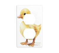 Cute Yellow Duckling Outlet Cover Light Switch Cover Decorative 1 Gang Wall Plate for Kitchen Room Bathroom Size 7x11.4cm