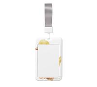 Cute Yellow Duckling Sliding Id Badge Holder Hard Plastic Work Card Case Name Tag Protector for Nurses Office