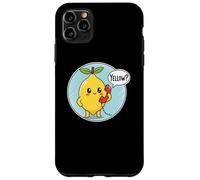 Cute Yellow Lemon answering Phone Fruit Pun Humor Dad Joke Case for iPhone 11 Pro Max