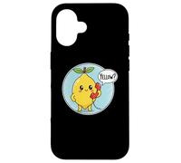 Cute Yellow Lemon answering Phone Fruit Pun Humor Dad Joke Case for iPhone 16