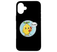 Cute Yellow Lemon answering Phone Fruit Pun Humor Dad Joke Case for iPhone 16 Plus