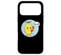 Cute Yellow Lemon answering Phone Fruit Pun Humor Dad Joke Case for iPhone 17 Pro Max