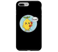 Cute Yellow Lemon answering Phone Fruit Pun Humor Dad Joke Case for iPhone 7 Plus/8 Plus