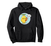 Cute Yellow Lemon answering Phone Fruit Pun Humor Dad Joke Pullover Hoodie