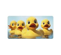 Cute Yellow Rubber Ducky Keyboard Mat Large Gaming Mouse Pad, Anti-Slip Desk Mat for Desktop Desk Work/Home Writing Mat 11.8 * 23.6 Inches