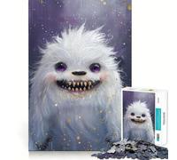 Cute Yeti Monster Teenager Jigsaw Puzzles 1000 Pieces Brain Teaser Smooth Cut Family Pastime Festive Gift (38x52cm)
