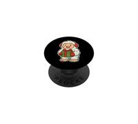 Cute Yeti With Holiday Box PopSockets Adhesive PopGrip