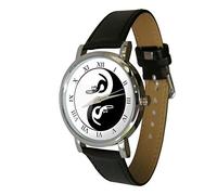 Cute Yin Yang Cats Design Fashion Watch. The Perfect cat Lovers Gift. Genuine Leather Strap