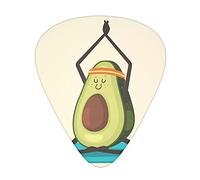 Cute Yoga Avocado Guitar Plectrums 12 Pieces Set =>> Comfortable In The Hand With Smooth Edges Three Thicknesses To Match