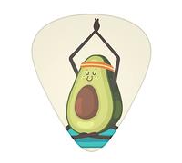Cute Yoga Avocado Unique Guitar Picks With Clear Prints And Multiple Thicknesses
