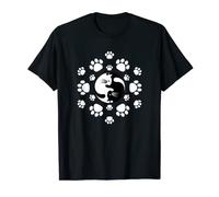 Cute Yoga Cats Yin Yang Paw Print Mandala T-Shirt