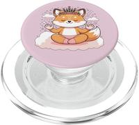 Cute Yoga Fox Lotus Pose Mandala Design for Mindfulness PopSockets PopGrip for MagSafe
