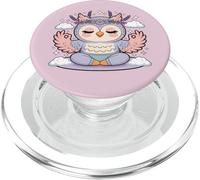 Cute Yoga Owl Lotus Pose Mandala Design for Mindfulness PopSockets PopGrip for MagSafe