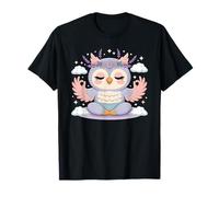Cute Yoga Owl Lotus Pose Mandala Design for Mindfulness T-Shirt