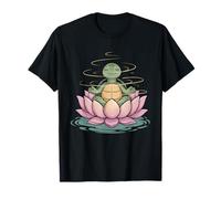Cute Yoga Turtle Lotus Pose Mandala Design for Mindfulness T-Shirt
