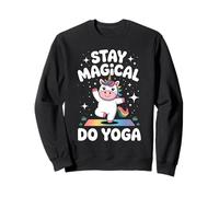 Cute Yoga Unicorn Lotus Pose Mandala Design for Mindfulness Sweatshirt