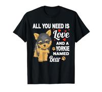 Cute Yorkie Named Bear for Yorkshire Terrier Dog Name Value Graphic T-Shirt