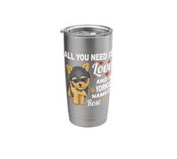 Cute Yorkie Named Rose for Yorkshire Terrier Dog Name Stainless Steel Insulated Tumbler