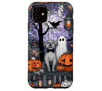 Cute Yorkshire Dog with Ghosts Pumpkins Halloween Case for iPhone 11