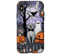 Cute Yorkshire Dog with Ghosts Pumpkins Halloween Case for iPhone X/XS