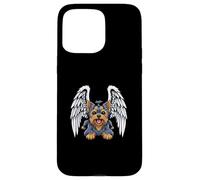 Cute Yorkshire Terrier Angel Pet Design Case for iPhone 15 Pro Max