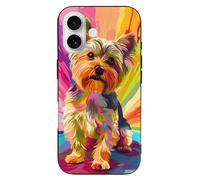 Cute Yorkshire Terrier Compatible with iPhone 16 Case Protective Phone Case Slim Phone Cover for Women Men