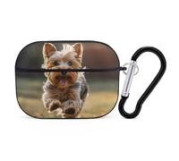 Cute Yorkshire Terrier Dog Earphone Case PC Bluetooth Earbud Cove Headphone Cases Compatible with Airpods Pro Black-style